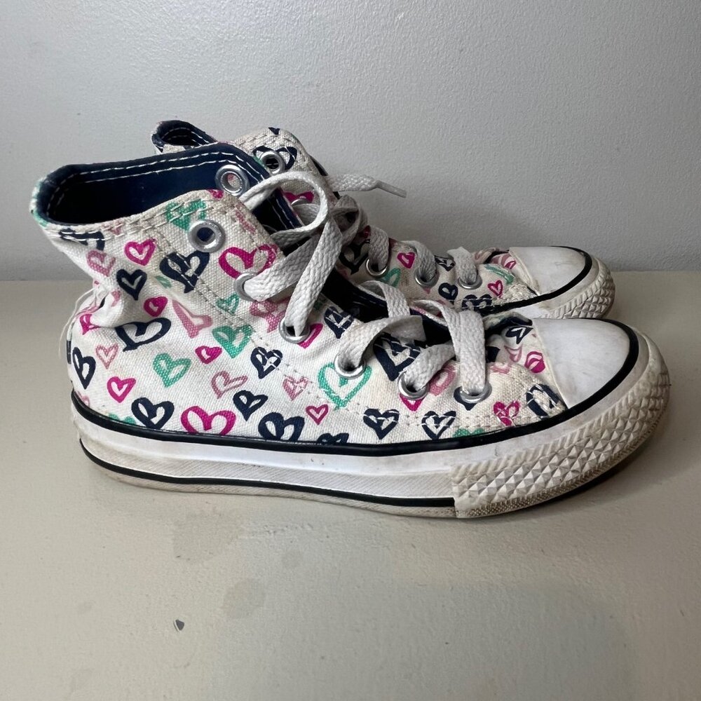 Converse Kids High-Top Heart Print Sneakers - Size 11